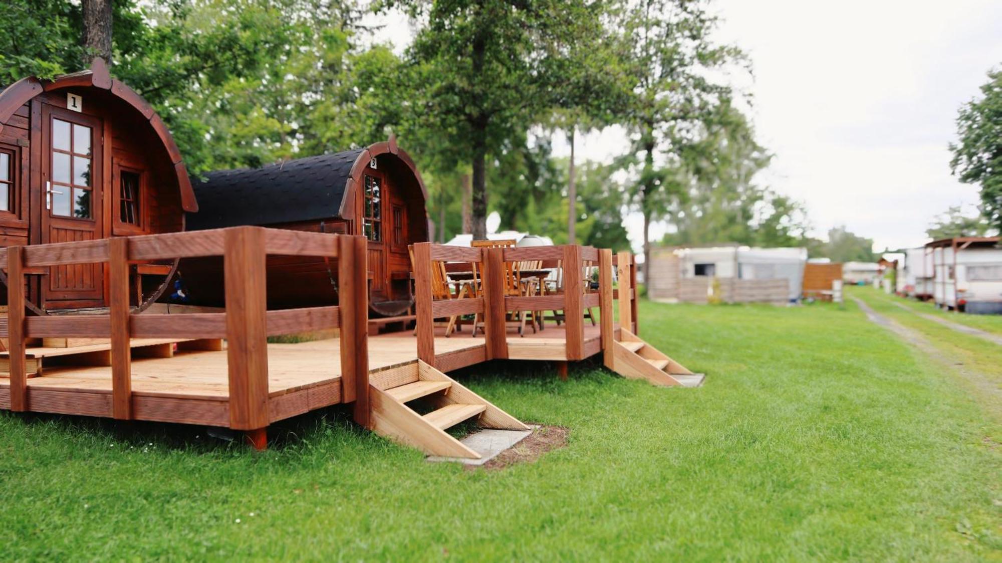 Campingplatz Koberbachtalsperre - Campingfass Mieten Langenbernsdorf Buitenkant foto