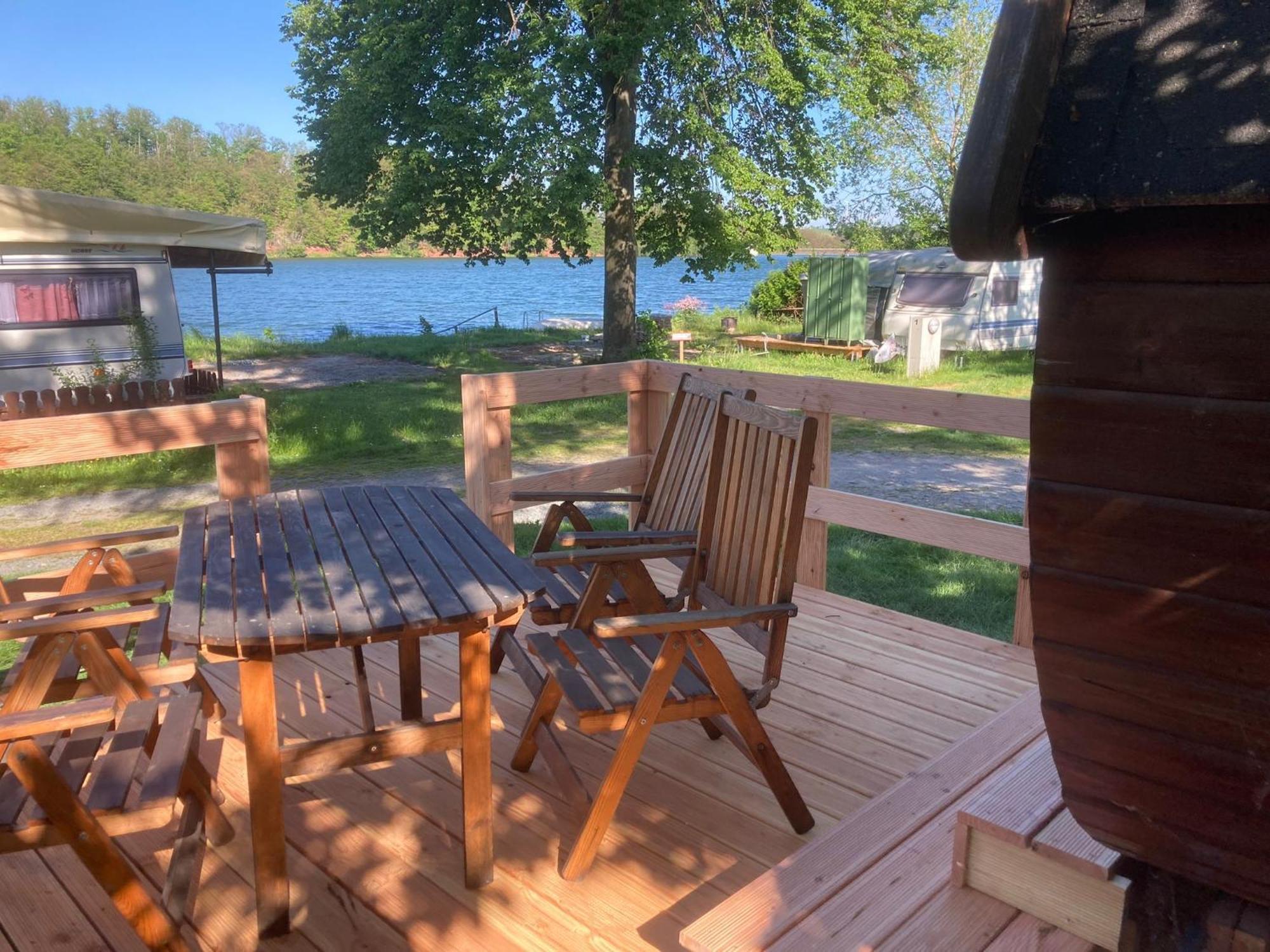 Campingplatz Koberbachtalsperre - Campingfass Mieten Langenbernsdorf Buitenkant foto
