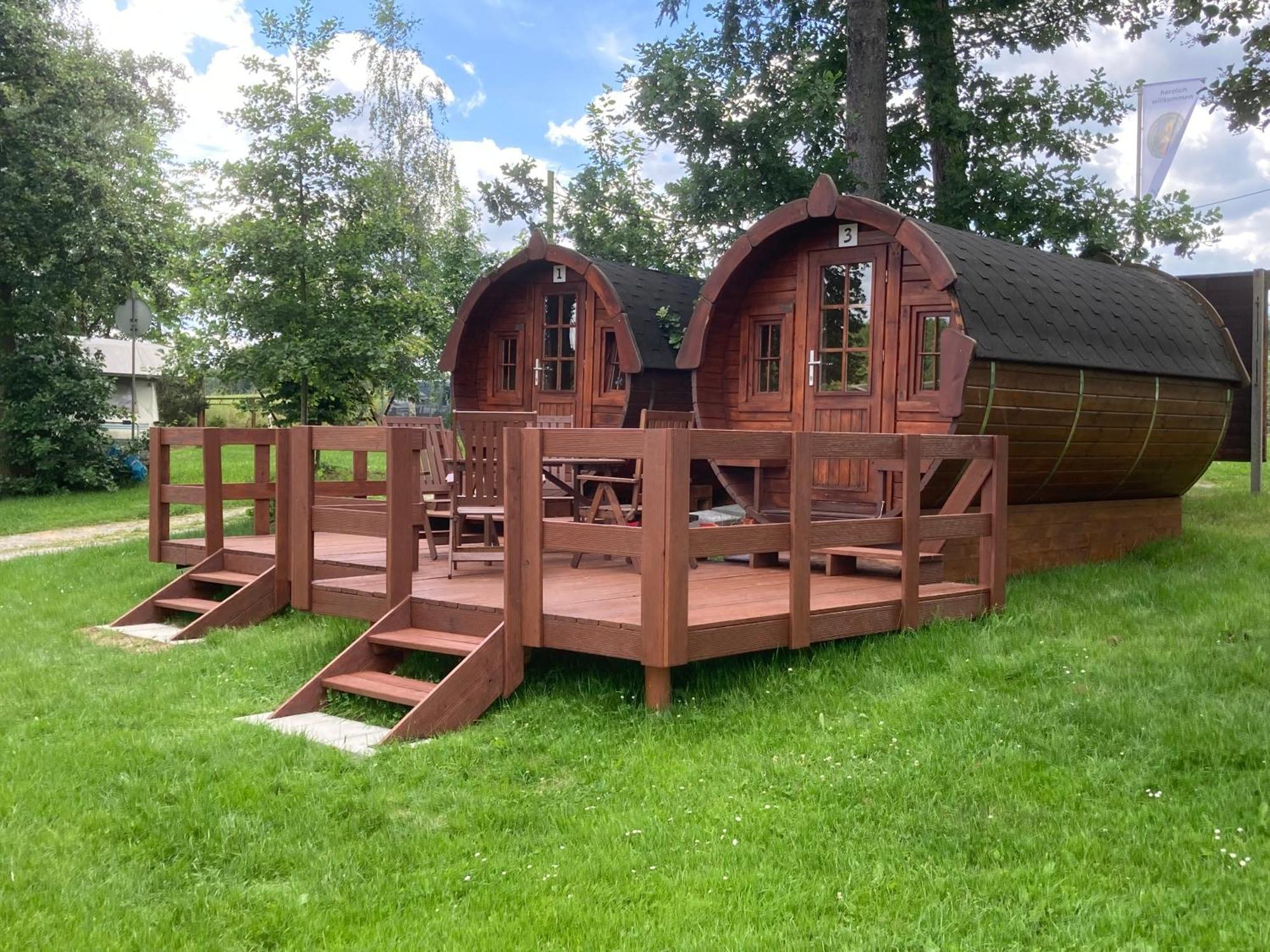 Campingplatz Koberbachtalsperre - Campingfass Mieten Langenbernsdorf Buitenkant foto