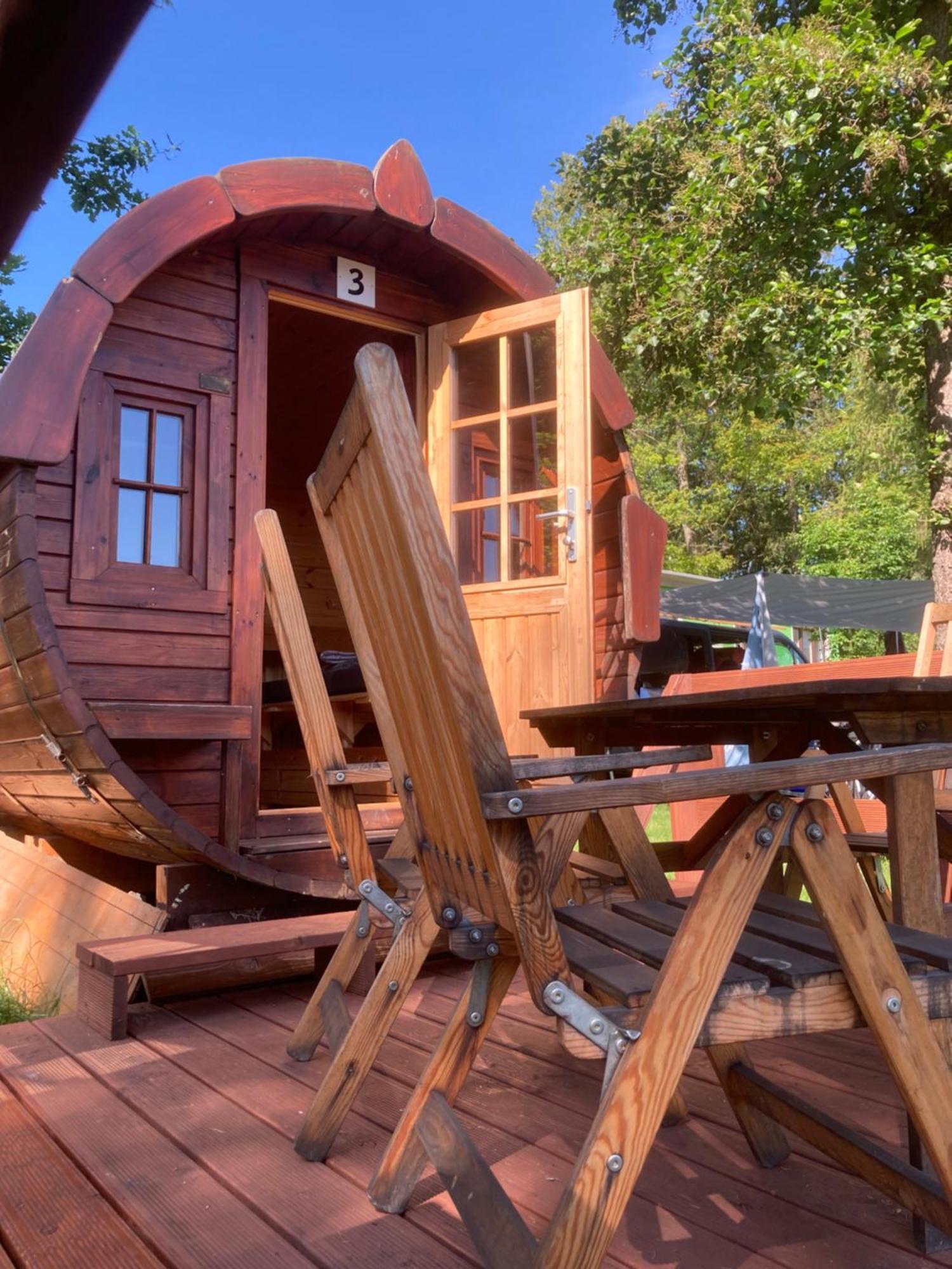 Campingplatz Koberbachtalsperre - Campingfass Mieten Langenbernsdorf Buitenkant foto